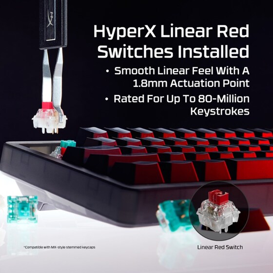 HyperX Origins 2 65 Gaming Πληκτρολόγιο - Black image 9