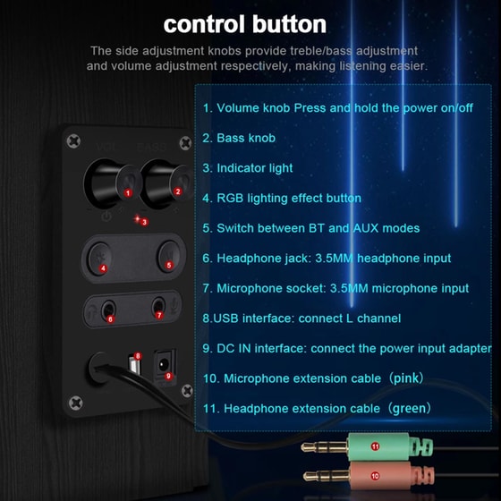 Ηχεία 2.0 Redragon Lynch GS811 7W - Μαύρο image 4