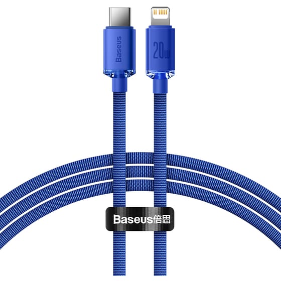 Καλώδιο δεδομένων Baseus Crystal Shine Series Usb-C to Lightning 20W 1.2m - Blue image 0