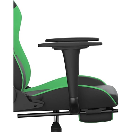 Καρέκλα Gaming VIDAXL 345414 με Υποπόδιο από Τεχνητό Δέρμα - Μαύρο image 7