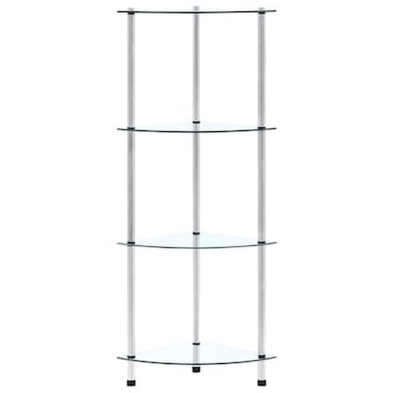 Ραφιέρα VidaXL από Ψημένο Γυαλί 30x30x100 cm - Διάφανο image 3