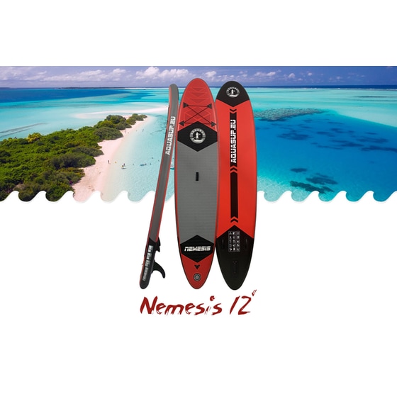 Φουσκωτή Σανίδα SUP AquaSup Nemesis 366 x 84 cm - Κόκκινη image 1