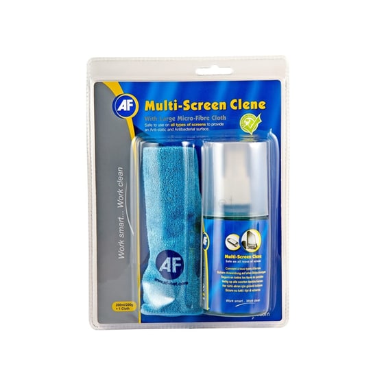 Σετ Kαθαρισμού AF Multi Screen Clene Microfibre Σπρέι και Πανάκι - 200ml image 0