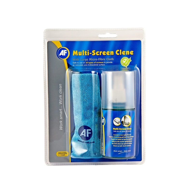 Σετ Kαθαρισμού AF Multi Screen Clene Microfibre Σπρέι και Πανάκι - 200ml