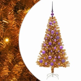 Vidaxl Χριστουγεννιάτικο Δέντρο Χρυσό 120 Cm Pet