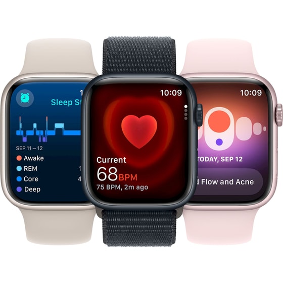 Apple Watch Series 9 Aluminium Silver GPS 45mm - Storm Blue Sport Loop image 6