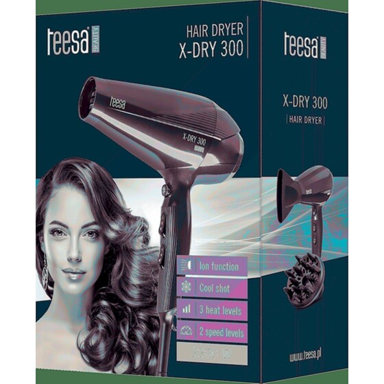 Επαγγελματικό Σεσουάρ Μαλλιών Teesa X-DRY 300 2200 W Μωβ image 3