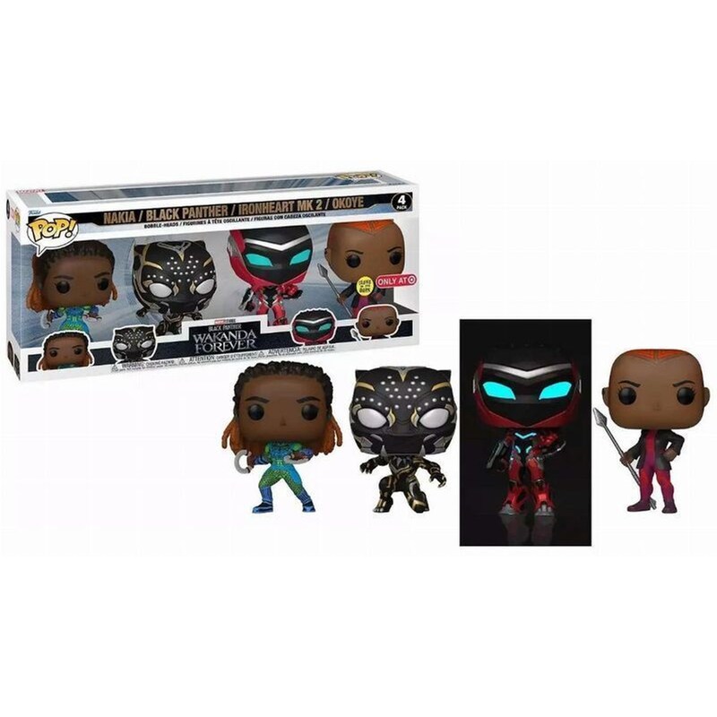 FUNKO Funko Pop! Marvel - Black Panther: Wakanda Forever - Nakia, Black Panther, Ironheart MK2 Okoye 4-Pack