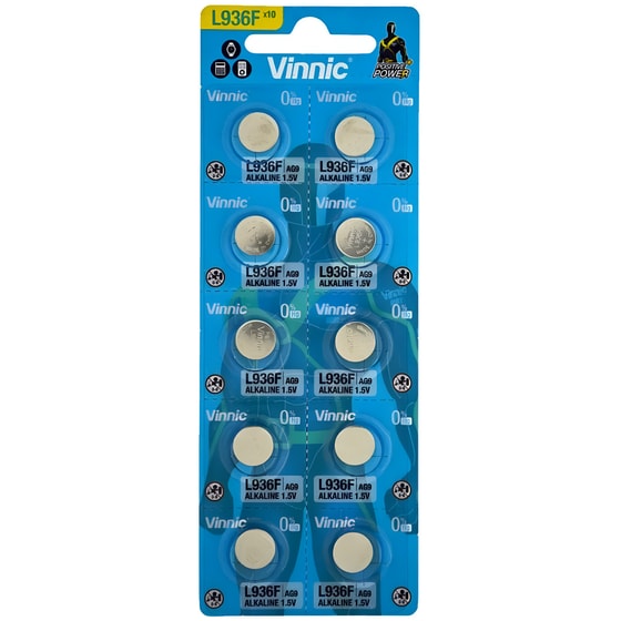 Αλκαλικές Μπαταρίες Για Ρολόγια Vinnic AG9 LR936 1,55V 10τμχ Με ...
