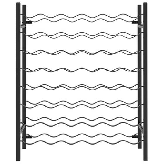Κάβα/Ραφιέρα Κρασιών Vidaxl Από Μέταλλο Για 48 Φιάλες - Μαύρη image 3
