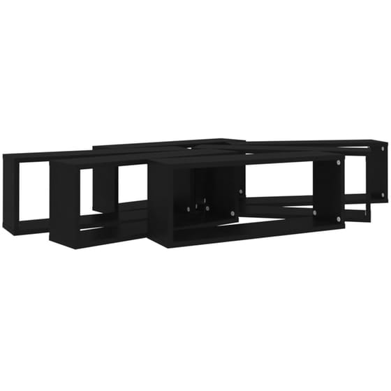 Ράφια Τοίχου VidaXL από Μοριοσανίδα 60x15x23 cm 6 Τμχ  - Μαύρο image 6