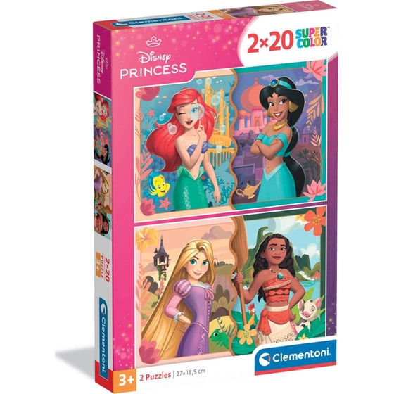 Παιδικό Παζλ Clementoni Super Color Disney Princess (2x20 Κομμάτια) image 0