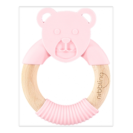 Μασητικό-κρίκος Οδοντοφυίας Nibbling Ted Bear Pink Ροζ Br74238