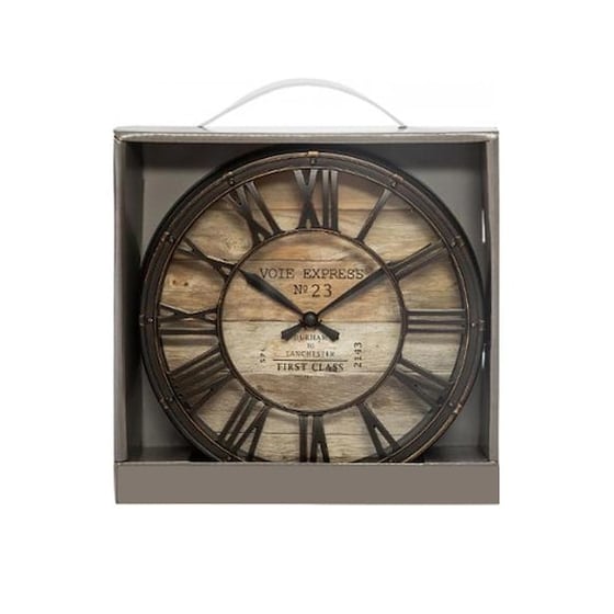 Αναλογικό Ρολόι Aria Trade Τοίχου Φ21 cm - Καφέ/Μαύρο image 1