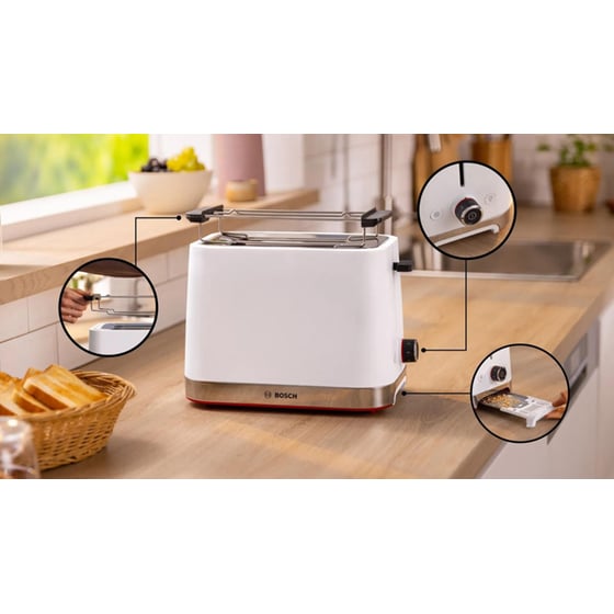 Φρυγανιέρα BOSCH Compact MyMoment TAT4M221 2 Θέσεων 950 W Λευκό image 1