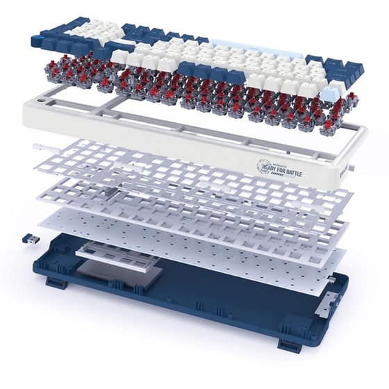 Redragon Eisa K686WB Gaming Μηχανικό Ασύρματο 2.4 GHz/Bluetooth Πληκτρολόγιο RGB Λευκό (US) image 6