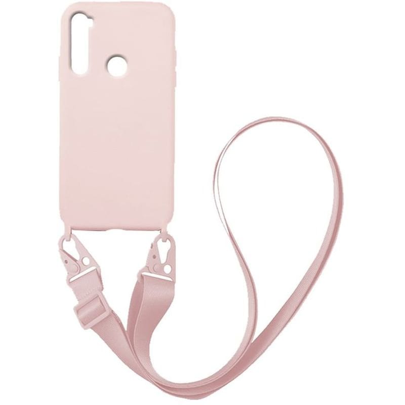 Θήκη Xiaomi Redmi Note 8 - Sonique Carryhang Liquid Silicone Strap - Ροζ