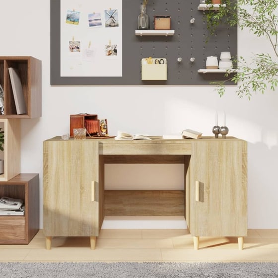 Γραφείο VidaXL από Επεξεργασμένο Ξύλο 140x50x75 cm - Sonoma Δρυς image 1