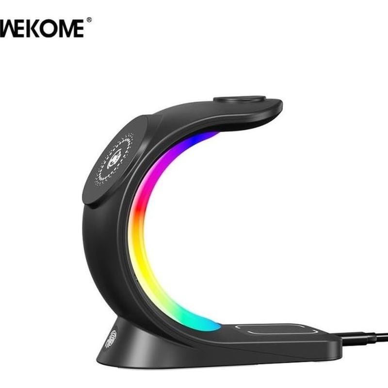 WK Wireless Magnetic Φορτιστής/Stand 4-in-1 15W - Μαύρο