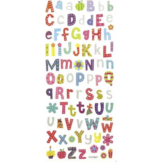 Σετ Αυτοκόλλητα Glitter, 5 Φύλλα 10x23 Εκ, Decodreams image 2