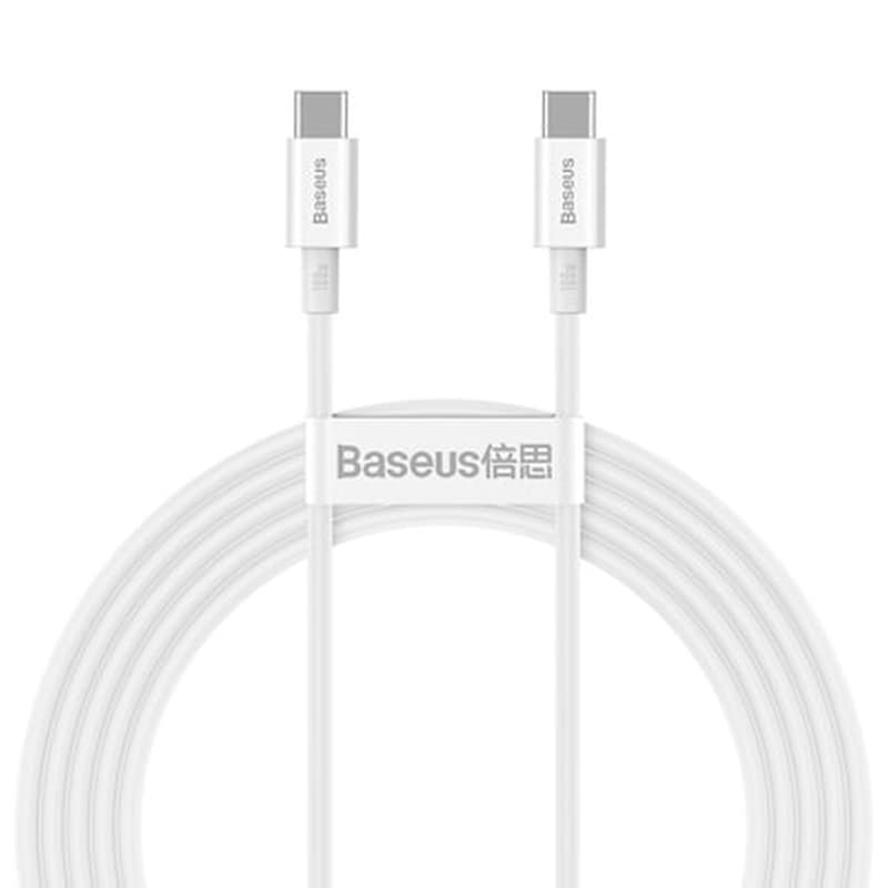 Καλώδιο δεδομένων Baseus Superior Series Cable Usb-C to Usb-C 100W 2m - White