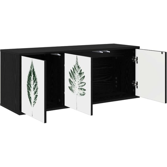 Έπιπλο Τηλεόρασης VidaXL HANAU Επιτοίχιο 102 x 33 x 40 cm - Μαύρη Δρυς image 1