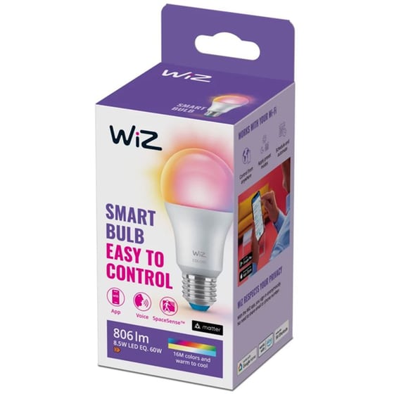 Έξυπνη Λάμπα WiZ A60 E27 60W - Πολύχρωμο image 1