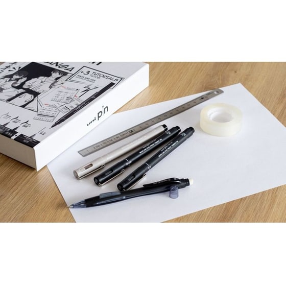 Μαρκαδόρος Σχεδίου Uni Manga Pack & Tutorial (8 Τεμάχια) image 1