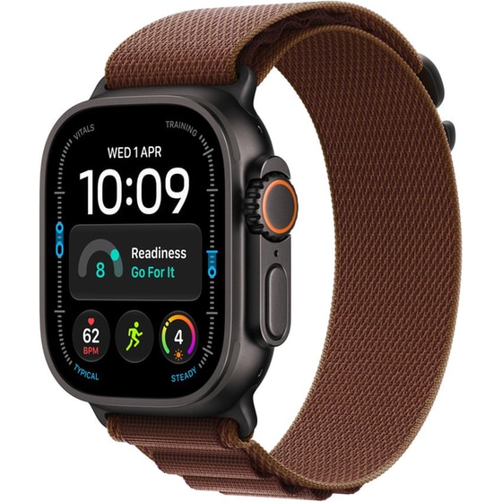 Apple Watch Ultra 4 GPS + Cellular 49mm Black Titanium Case with Burgundy Alpine Loop - M image 0