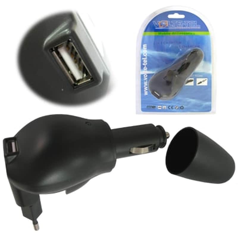 Φορτιστής Αυτοκινήτου Volte-Tel - Μαύρο