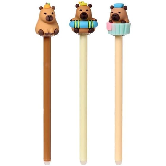 Στυλό Διαρκείας Puckator με Γόμα Topper Capybara (1 Τεμάχιο) image 0