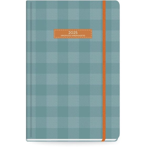 Ημερολόγιο Ημερήσιο The Writing Fields 2025 Plaid Πετρόλ 13.8x20.4cm image 0
