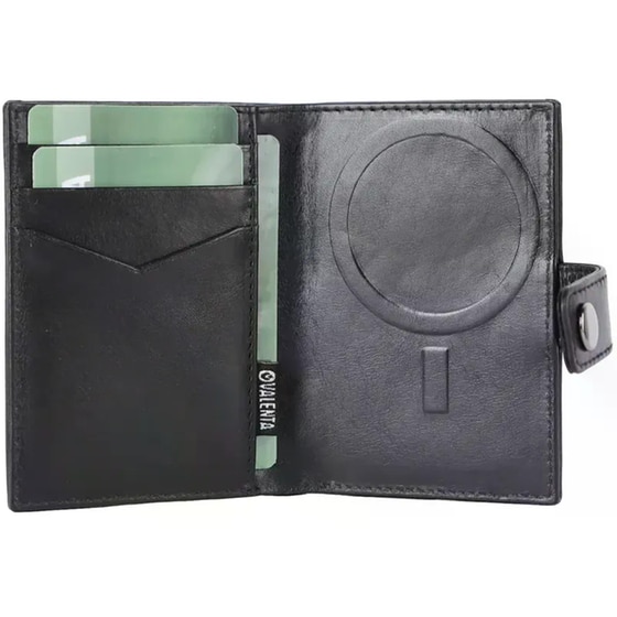 Θήκη Καρτών Valenta Leather Magsafe Luxe Black image 4