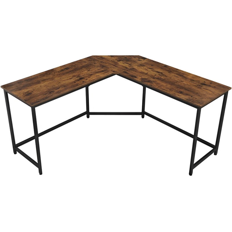 VASAGLE Γραφείο Γωνιακό Vasagle Lwd73x από Μοριοσανίδα 149x50cm - Καφέ/Μαύρο