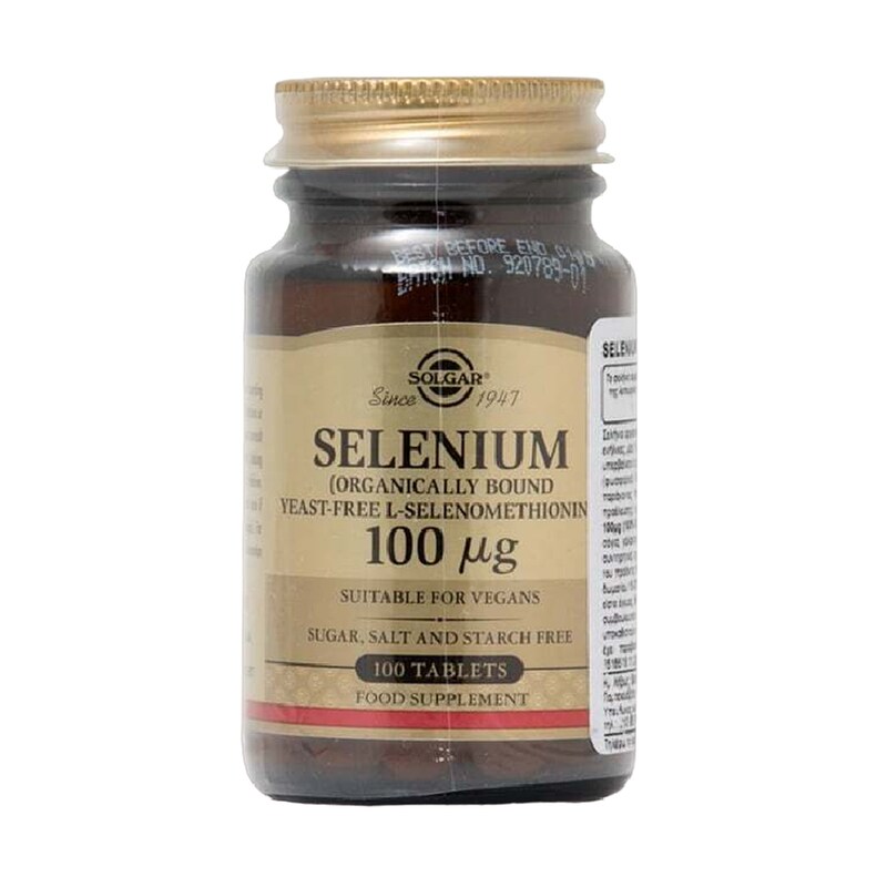 Μέταλλα Solgar Selenium 100μg - 100 ταμπλέτες
