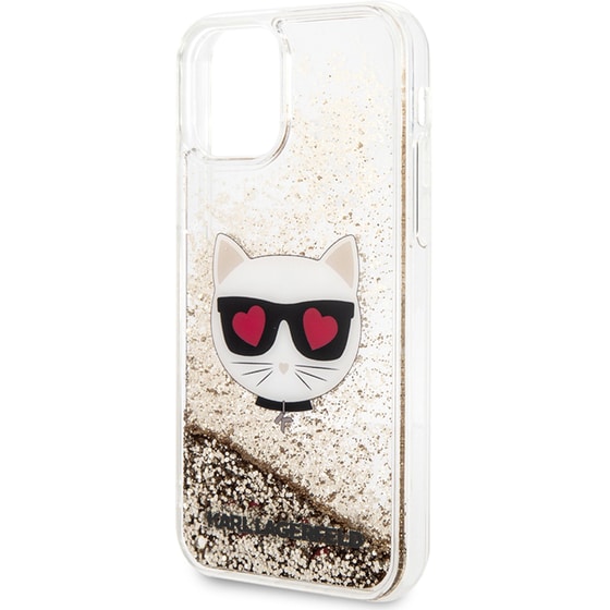 Θήκη Karl Lagerfeld iPhone 11 - Karl Lagerfeld Liquid Glitter Case Choupette's Heads - Black/Glitter Gold image 5