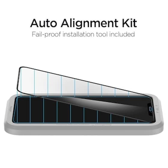 Προστατευτικό οθόνης Apple iPhone 11 - Spigen Alignmaster Full Face Black Tempered Glass image 2