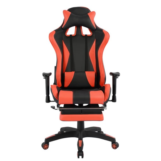 Gaming Καρέκλα Speed Homemarkt με Υποπόδιο - Κόκκινο/Μαύρο image 1