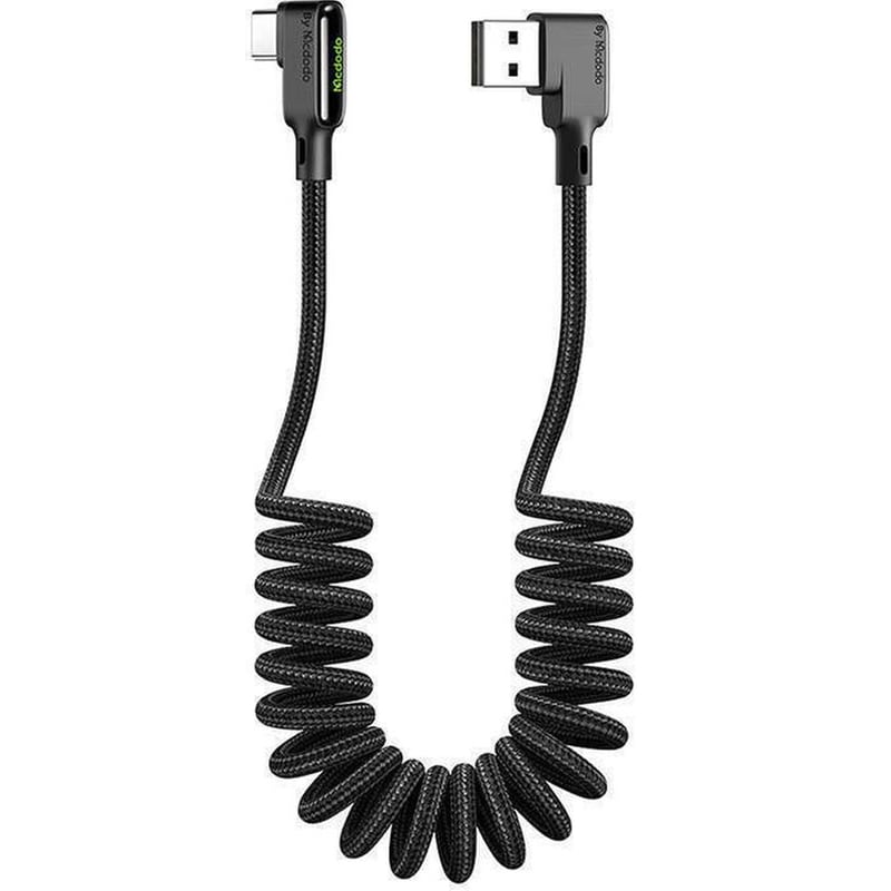 MCDODO Mcdodo Ca-7310 Angle 90° Braided USB 2.0 Cable USB-C Male - USB-A Male 1.8m - Μαύρο