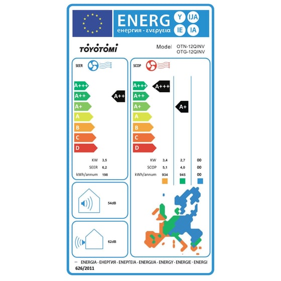 ΤΟΥΟΤΟΜΙ ORA OTN-12Q25INV Κλιματιστικό Inverter 12.000 BTU A++/A+++ με Ιονιστή & WiFi image 5