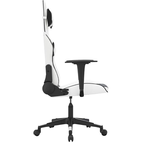 Καρέκλα Gaming VIDAXL 3143697 με Ρυθμιζόμενα Μπράτσα από Τεχνητό Δέρμα - Λευκό / Μαύρο image 1