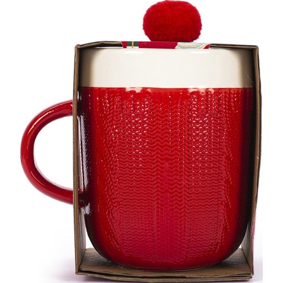 Χριστουγεννιάτικη Κούπα Tri-Coastal Designs Κεραμική 500ml - Κόκκινη image 2