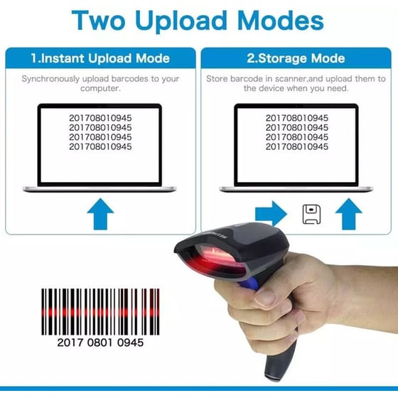 NETUM 3-in-1 Scanner Χειρός Ασύρματο BT/2.4G/Ενσύρματο Ανάγνωση 1D Barcodes image 2