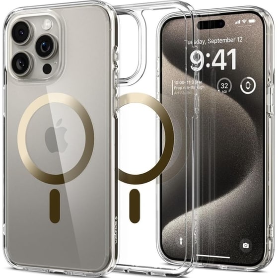 Θήκη Apple iPhone 15 Pro Max - Spigen Ultra Hybrid Magfit - Gold image 0