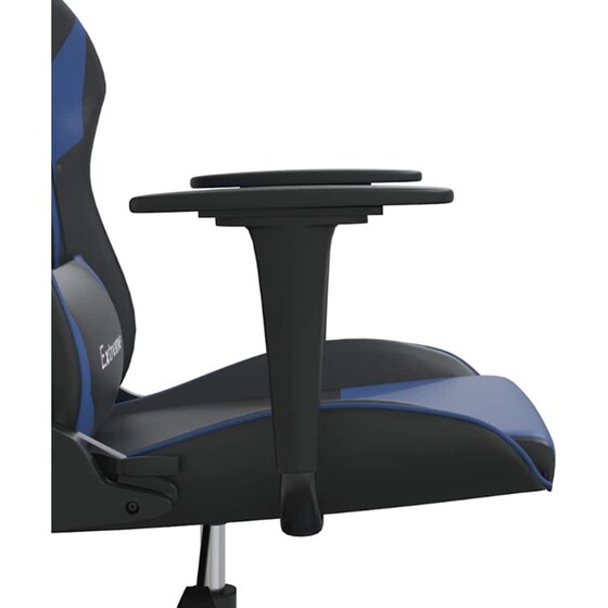 Καρέκλα Gaming VIDAXL 345445 με Ρυθμιζόμενα Μπράτσα από Τεχνητό Δέρμα - Μαύρο / Μπλε image 8