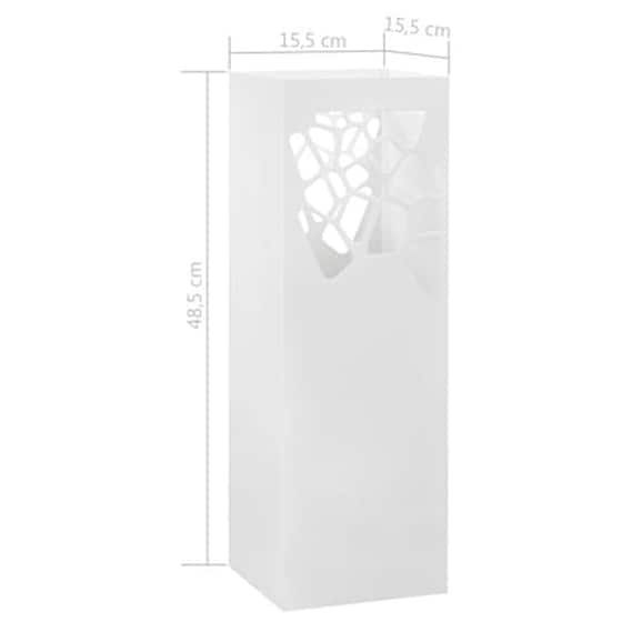 Ομπρελοθήκη VidaXL Ατσάλινη 15.5x15.5x48.5 cm - Λευκό image 4