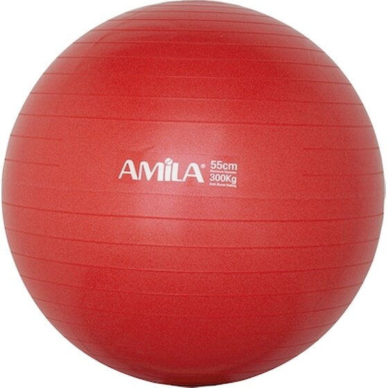 Μπάλα Γυμναστικής Amila Κατάλληλη για Pilates 1 kg 55 cm από PVC - Κόκκινο image 0