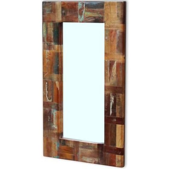 Διακοσμητικός Καθρέφτης Τοίχου VidaXL Ξύλινος 80x50 cm - Καφέ image 1