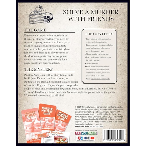 Επιτραπέζιο University Games Murder Mystery Party Solve A Murder: A Slice of Murder image 2