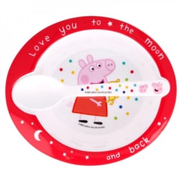 Peppa Pig Σετ Μπολ Φαγητού Με Κουτάλι Peppa